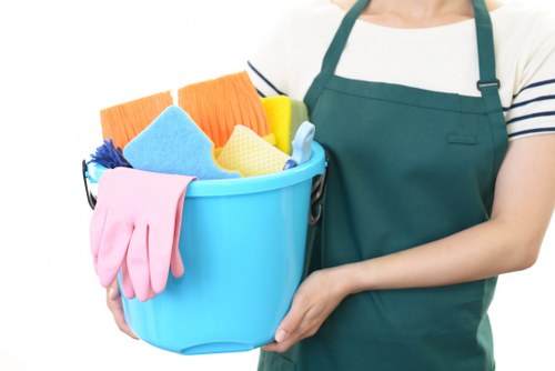 Cleaning dust and debris after construction in a renovated room