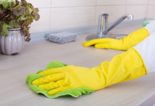 Weekly office cleaning tasks in a conference room