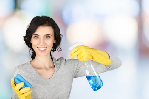 Close-up of stain removal during carpet cleaning