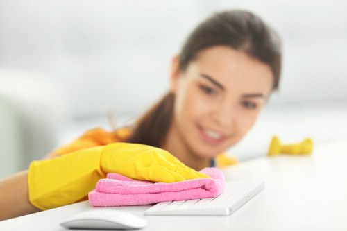 Clean office carpet after professional deep cleaning
