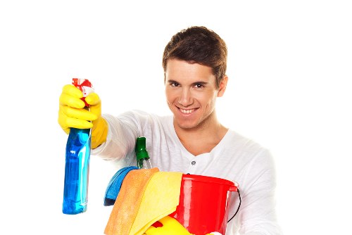 Cleaning supplies used for oven cleaning and degreasing